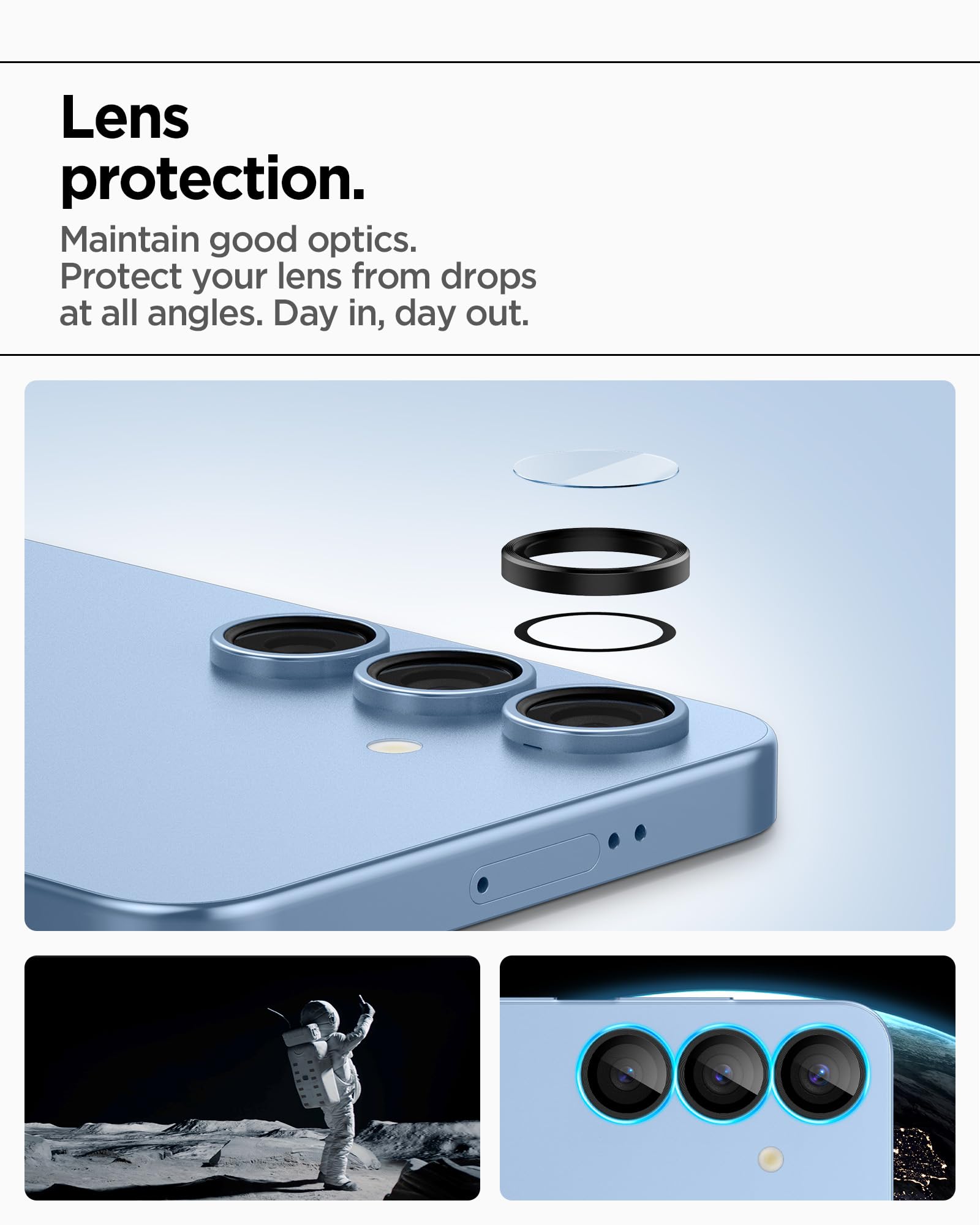 Foto 5 pulgar | Protector De Pantalla Para Lente De Cámara Spigen Glastar Ez Fit Galaxy S25+ - Venta Internacional.