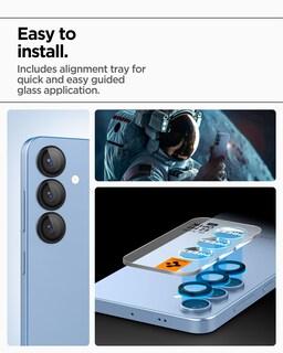 Foto 6 | Protector De Pantalla Para Lente De Cámara Spigen Glastar Ez Fit Galaxy S25+ - Venta Internacional.