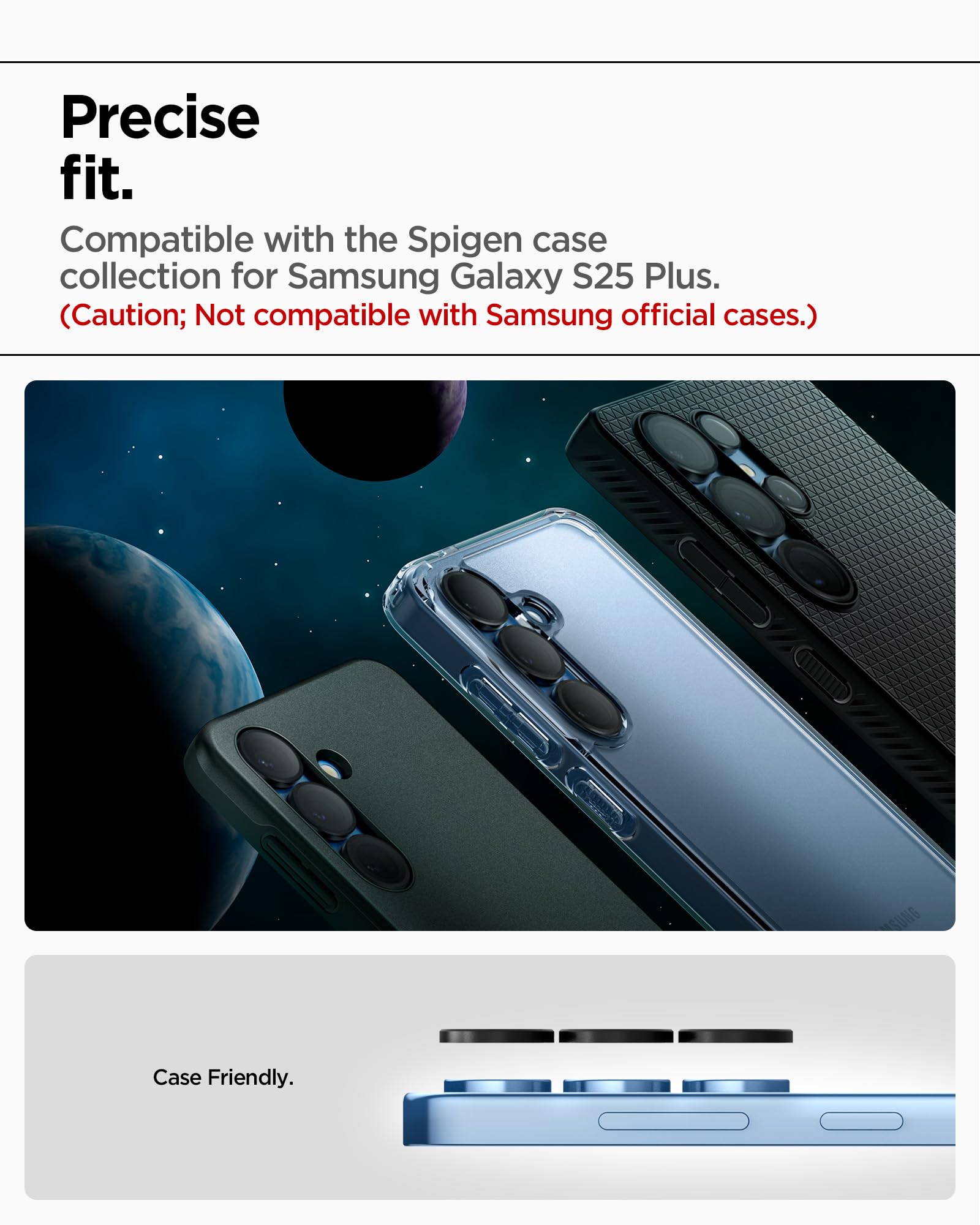 Foto 8 pulgar | Protector De Pantalla Para Lente De Cámara Spigen Glastar Ez Fit Galaxy S25+ - Venta Internacional.