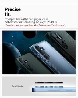 Foto 7 | Protector De Pantalla Para Lente De Cámara Spigen Glastar Ez Fit Galaxy S25+ - Venta Internacional.