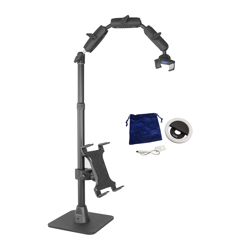 Foto 2 pulgar | Kit Completo De Soportes Para Teléfono Arkon, Ajustables Con Anillo De Luz - Venta Internacional.