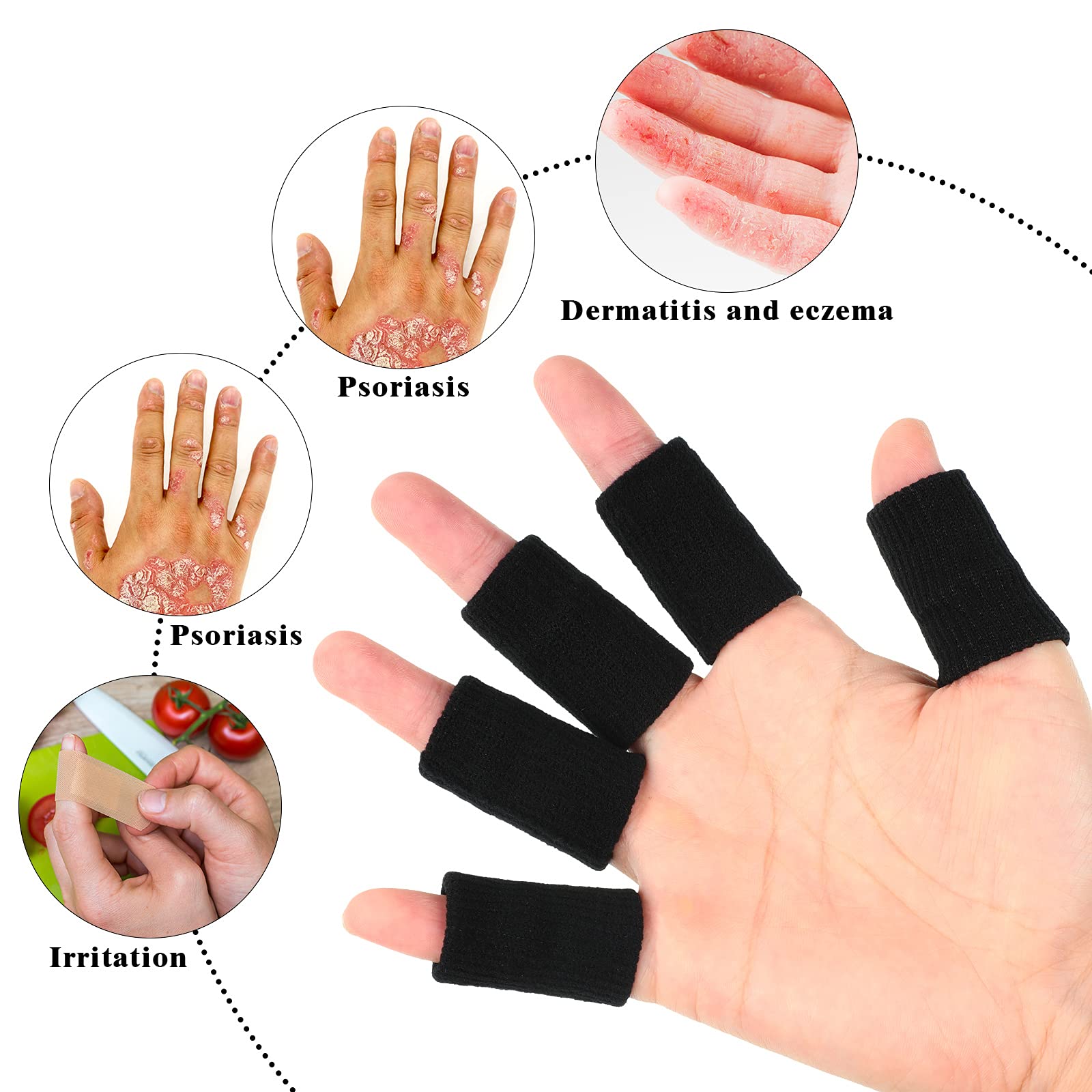 Foto 6 pulgar | Férula Para Pulgar Skylety Con Mangas Para Dedos, 30 Piezas, Color Negro - Venta Internacional.