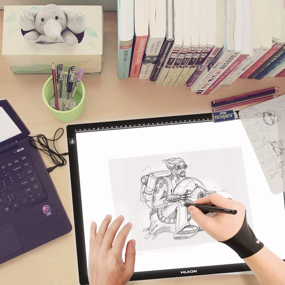 Foto 4 pulgar | Huion Antiincrustante Artista Guante Para Gráficos Pluma Dibujo Tablet Monitor Caja De Luz Tracing B
