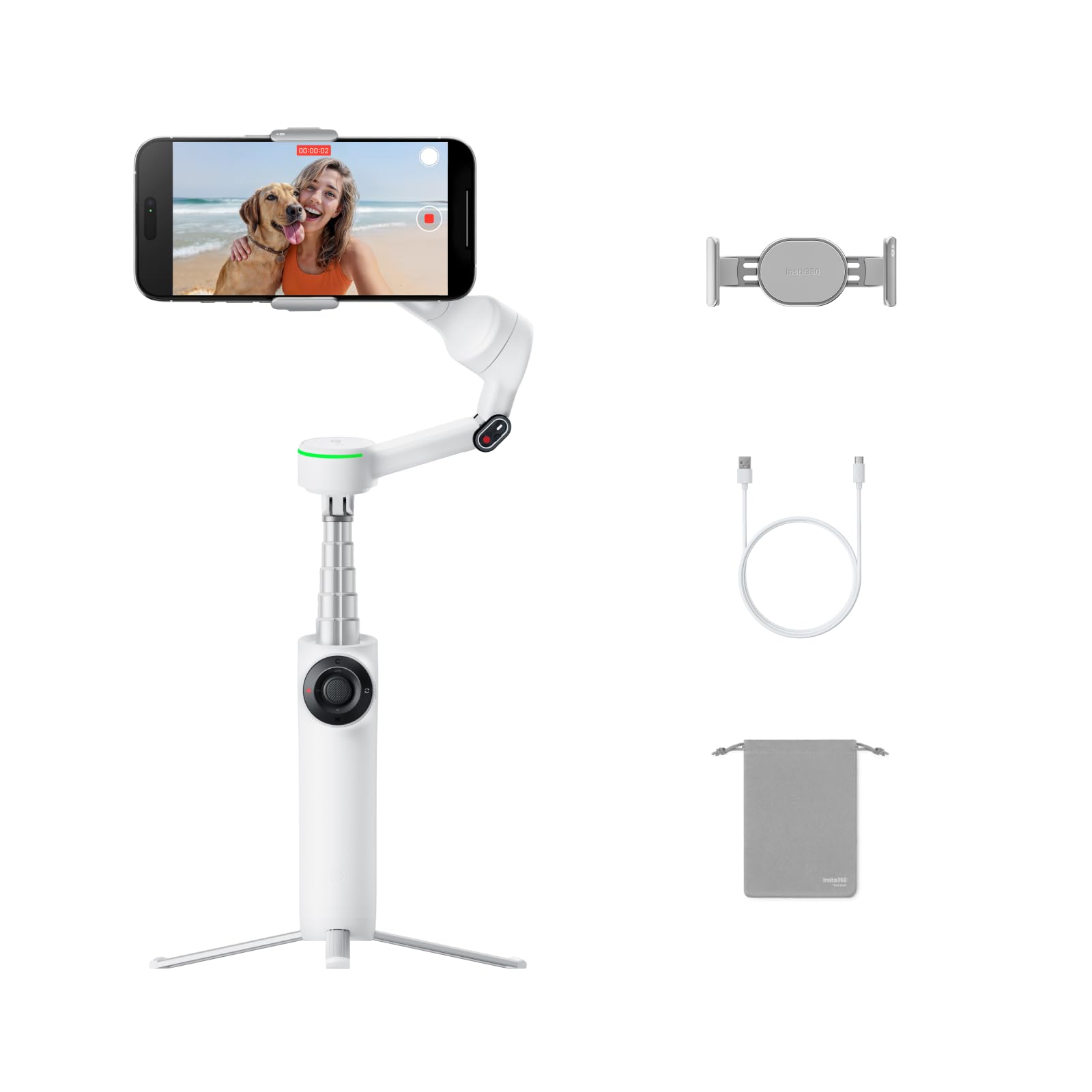 Foto 2 pulgar | Gimbal Para Teléfono Insta360 Flow 2 Pro White Con Aplicaciones Ios Ai Track - Venta Internacional.