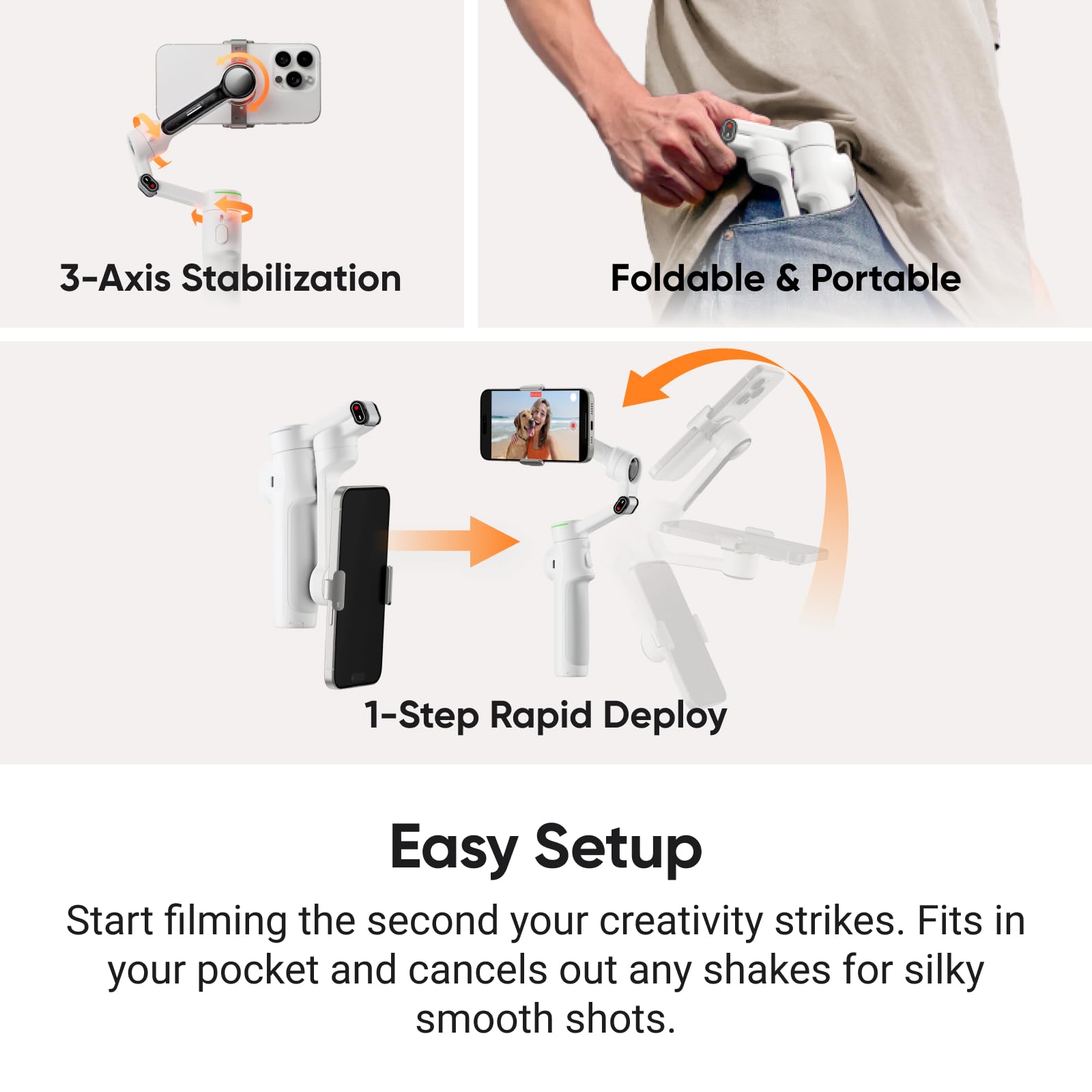 Foto 6 pulgar | Gimbal Para Teléfono Insta360 Flow 2 Pro White Con Aplicaciones Ios Ai Track - Venta Internacional.