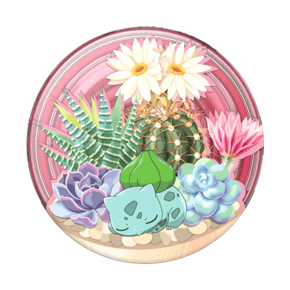 Foto 3 pulgar | Phone Grip Popsockets, Diseño De Terrario Pokémon Bulbasaur - Venta Internacional.