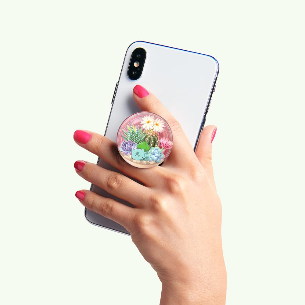 Foto 7 pulgar | Phone Grip Popsockets, Diseño De Terrario Pokémon Bulbasaur - Venta Internacional.