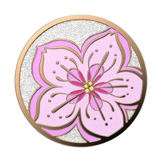 Foto 2 | Phone Grip Popsockets Esmaltado Con Purpurina En Flor - Venta Internacional.