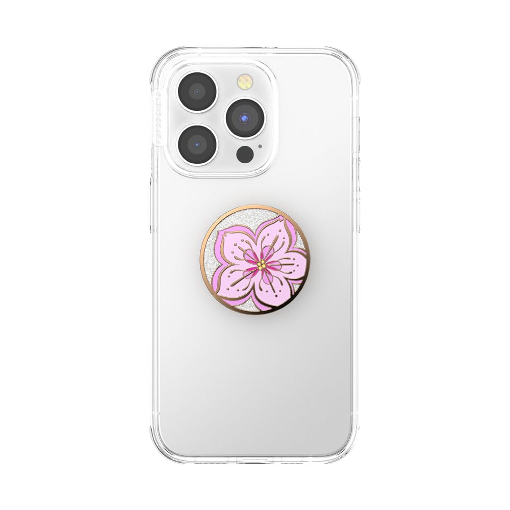 Foto 4 pulgar | Phone Grip Popsockets Esmaltado Con Purpurina En Flor - Venta Internacional.