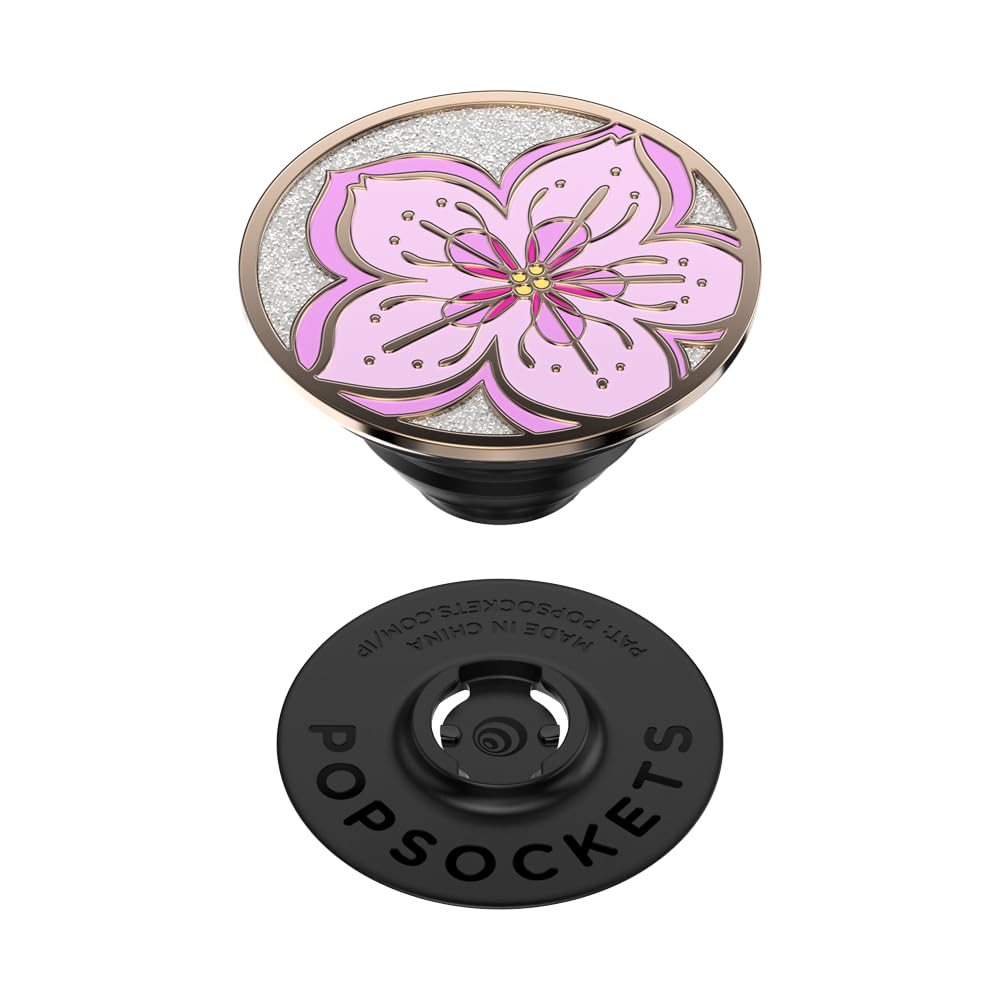 Foto 7 pulgar | Phone Grip Popsockets Esmaltado Con Purpurina En Flor - Venta Internacional.
