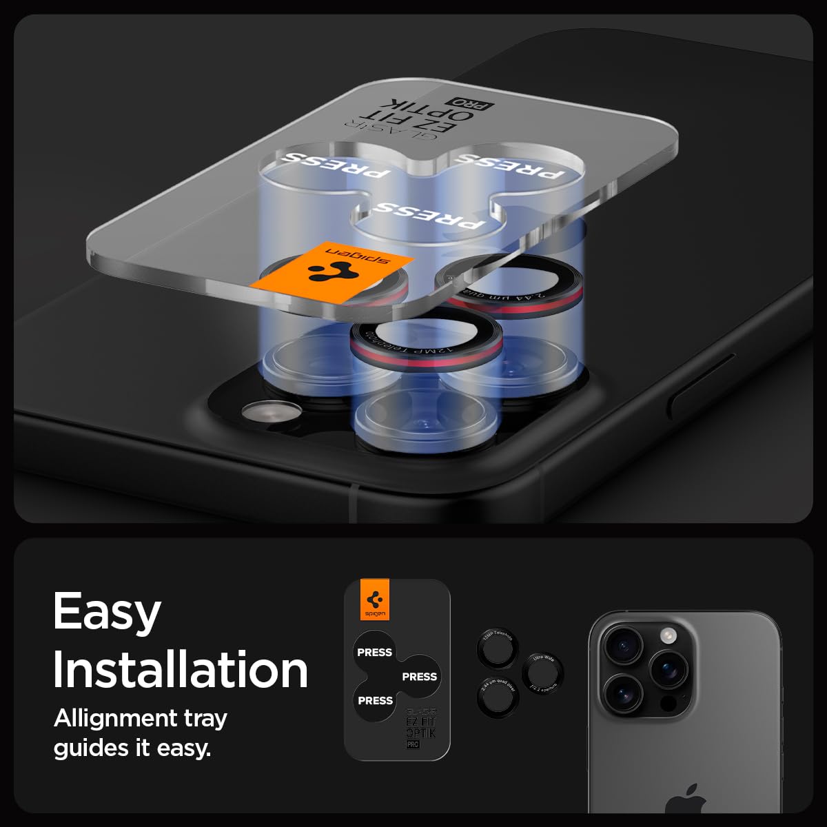 Foto 5 pulgar | Protector De Pantalla Para Lente De Cámara Spigen Glastr Ez Fit Optik Pro - Venta Internacional.