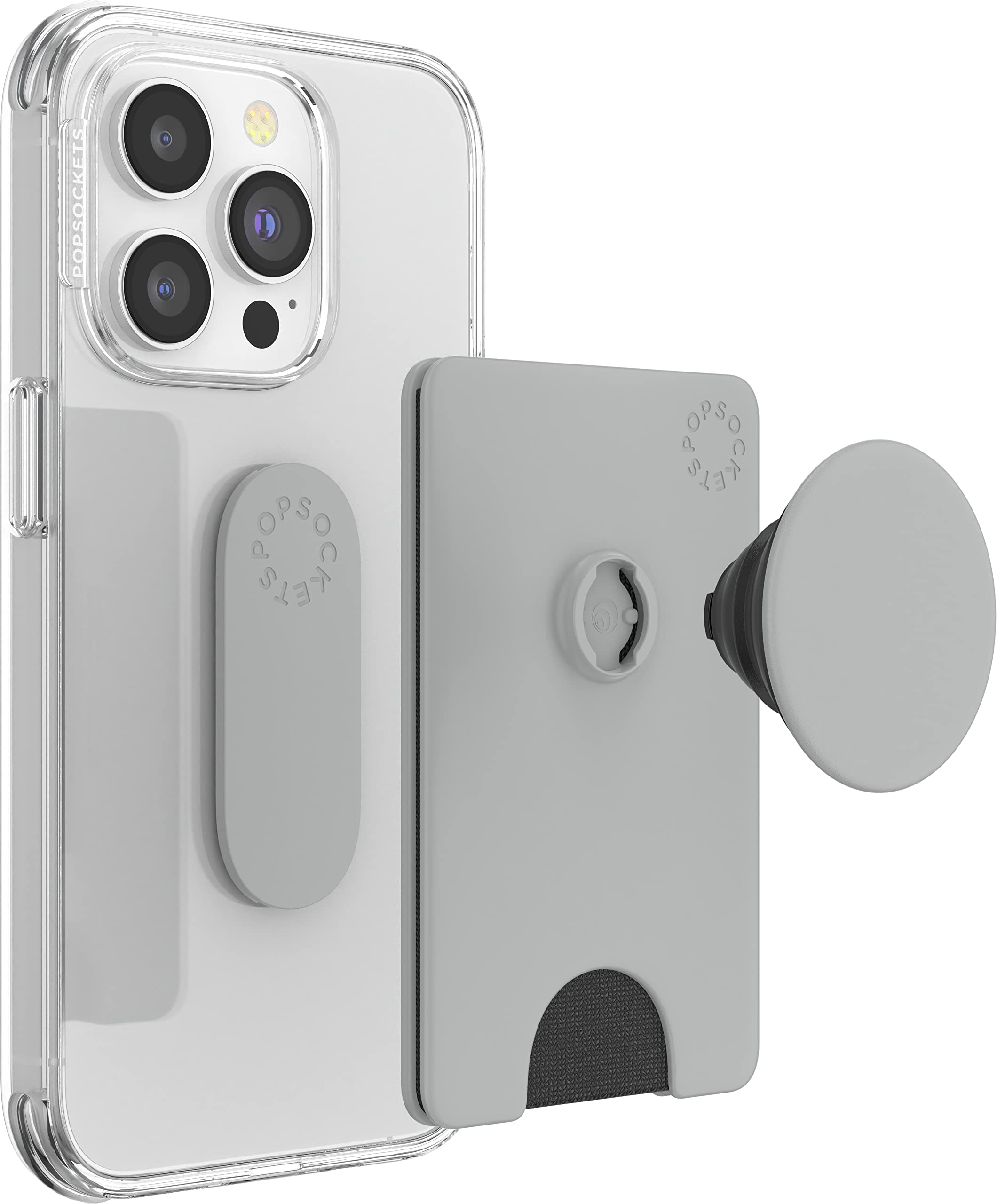 Foto 6 pulgar | Cartera Para Teléfono Popsockets Tech Grey Con Empuñadura Expandible - Venta Internacional.