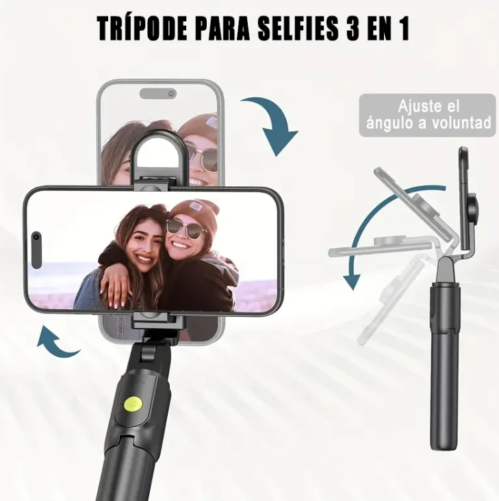 Foto 8 pulgar | Selfie Stick Con Luz Xtellar