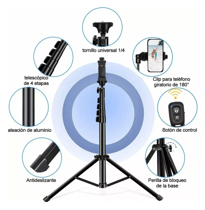Foto 7 pulgar | Trípode Selfie Stick Xtellar Bluetooth