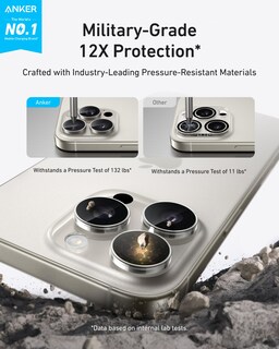 Foto 2 | Protector De Lente De Cámara Anker Shieldx Glass Para Iphone 15 Pro/15 Pro Max, Paquete De 2 - Venta Internacional.