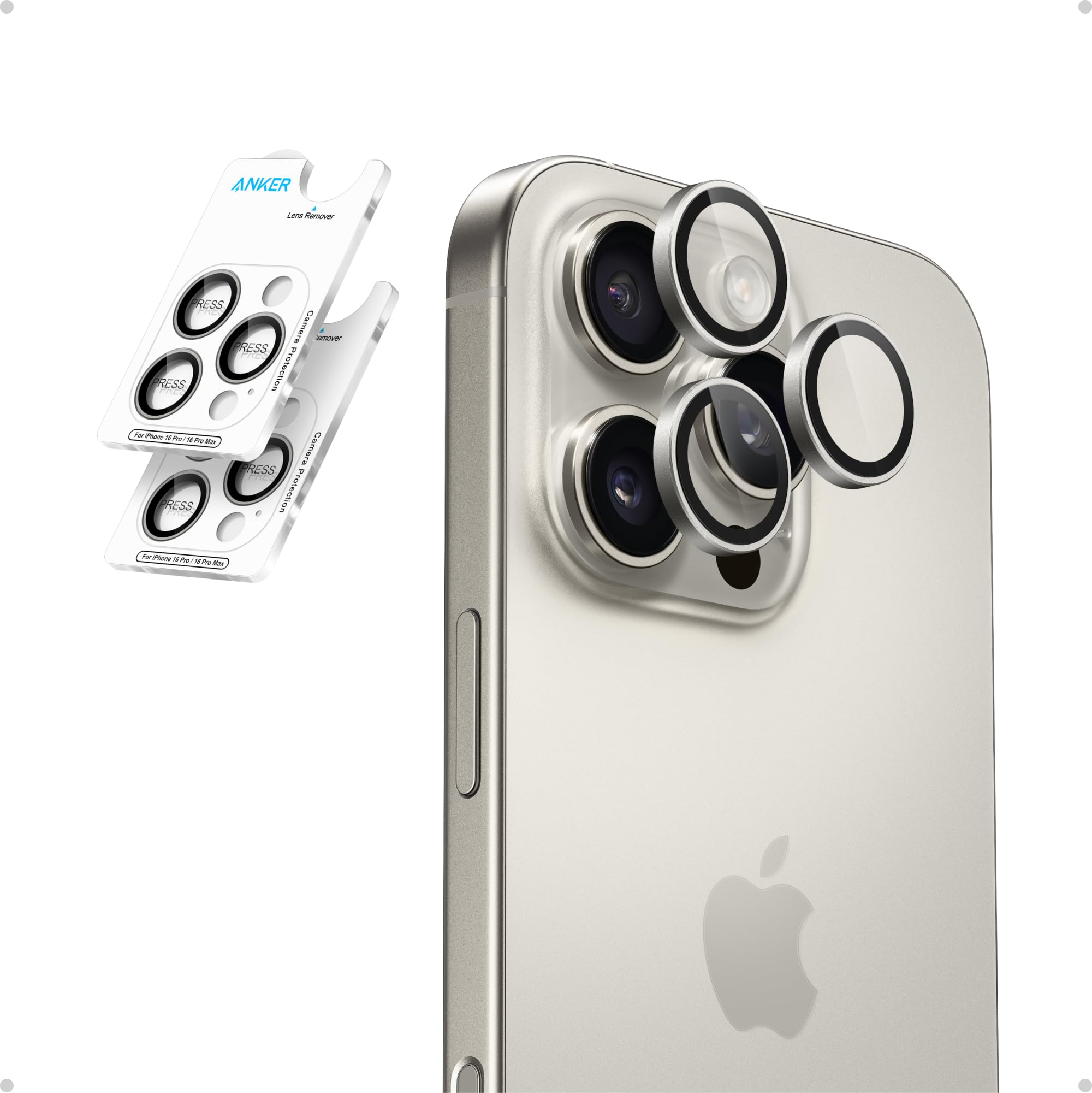 Foto 2 pulgar | Protector De Lente De Cámara Anker Para Iphone 16 Pro/16 Pro Max - Venta Internacional.