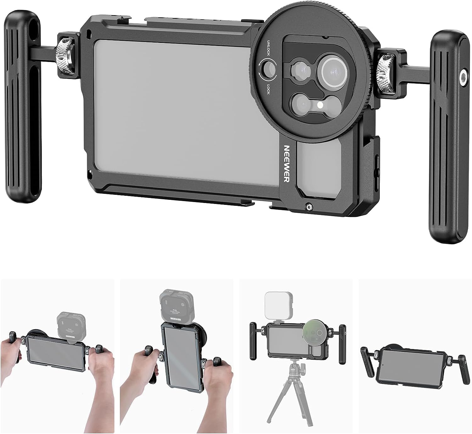 Soporte De Vídeo Para Teléfono Neewer S23 Ultra Con Doble Asa Lateral - Venta Internacional.