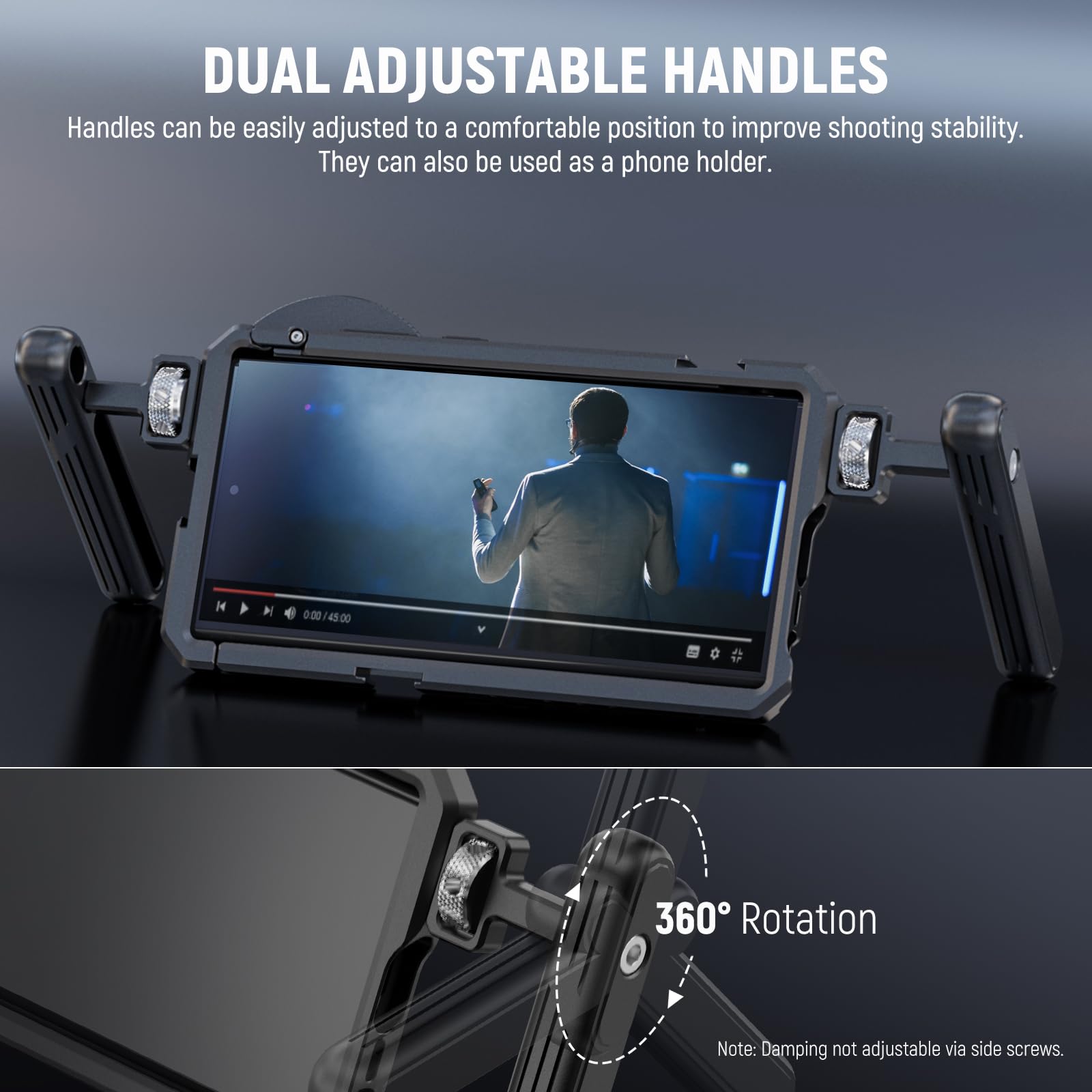Foto 6 pulgar | Soporte De Vídeo Para Teléfono Neewer S23 Ultra Con Doble Asa Lateral - Venta Internacional.