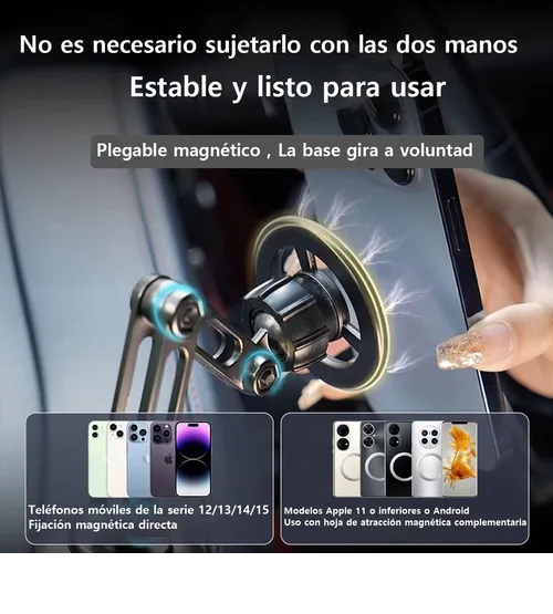 Foto 2 | Soporte Xtellar Magnetico Para Celular Auto Base Coche 360° Aluminio