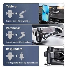 Foto 3 | Base Xtellar Soporte Grande Porta Celular 360 Ventosa Coche 3en1