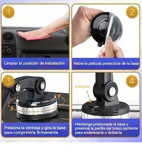 Foto 4 | Base Xtellar Soporte Grande Porta Celular 360 Ventosa Coche 3en1