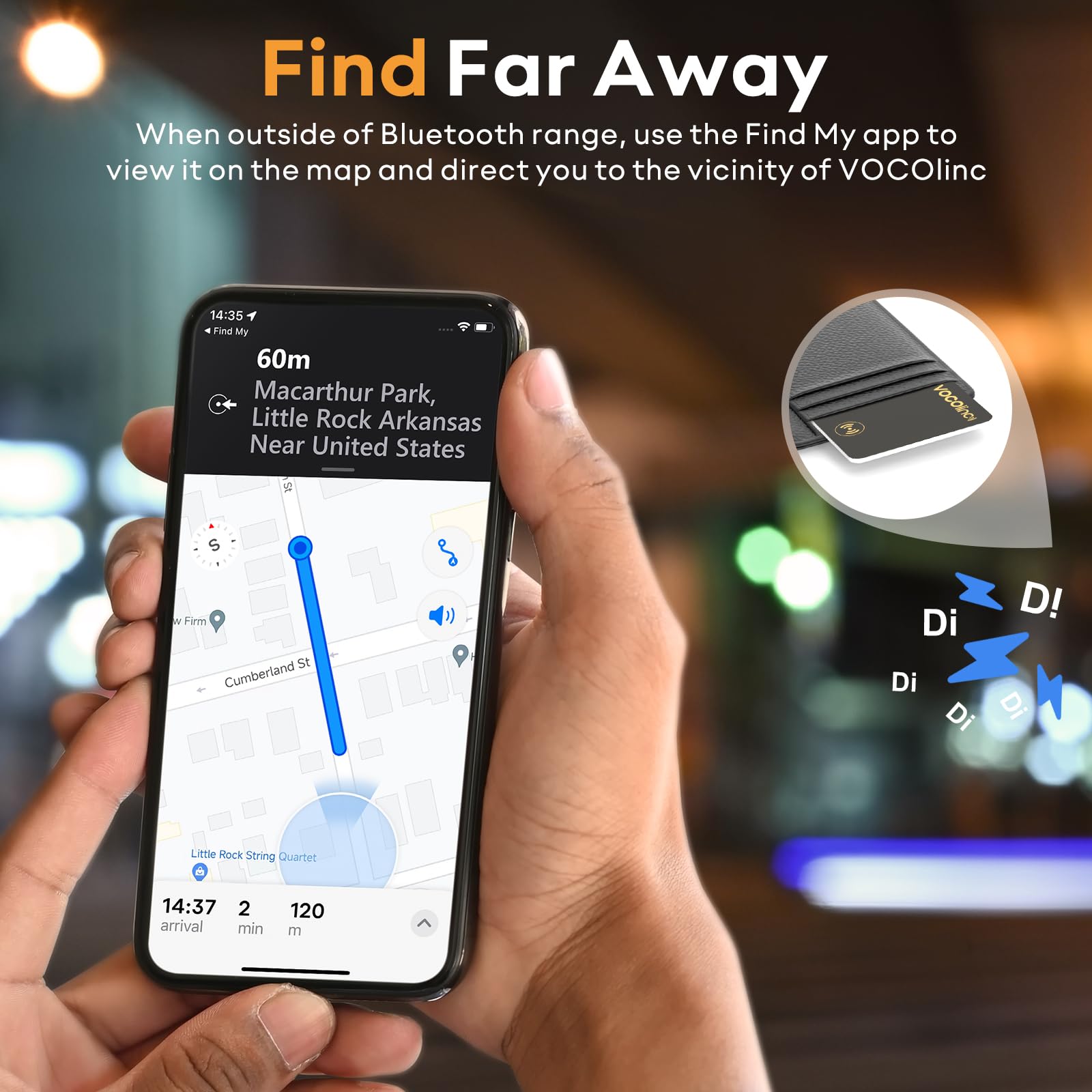 Foto 5 pulgar | Tarjeta Wallet Tracker Vocolinc Bluetooth Find My Ios Ip67 - Venta Internacional.