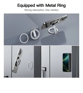 Foto 4 | Soporte Xtellar Magnético Para Teléfono Móvil Con Ventosa Plegable Color Plateado