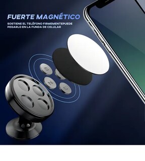 Foto 2 | Soporte Xtellar Magnético De Aluminio Para Celular 1hora Color Negro
