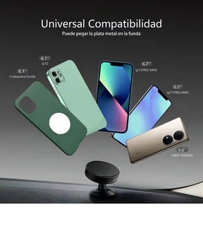 Foto 5 | Soporte Xtellar Magnético De Aluminio Para Celular 1hora Color Negro