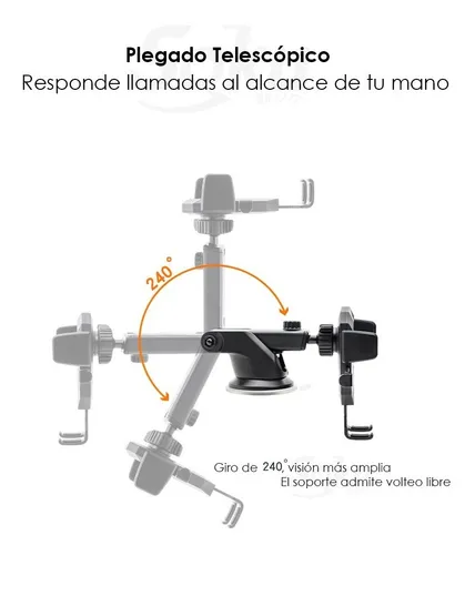 Foto 6 pulgar | Soporte Xtellar Brazo Firme Universal Porta Celular Auto 2 En 1  Negro