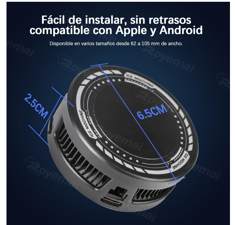 Foto 3 pulgar | Ventilador Xtellar De Teléfono Celular Inteligente Rgb Cooler Gamer