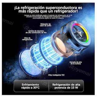 Foto 3 | Ventilador Xtellar De Teléfono Celular Inteligente Rgb Cooler Gamer