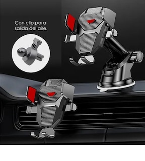 Foto 3 | Soporte Xtellar Brazo Firme Universal Porta Celular Auto 2 En 1 Color Negro-rojo