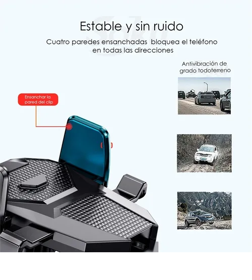 Foto 5 pulgar | Soporte Xtellar Brazo Firme Universal Porta Celular Auto 2 En 1 Color Negro-rojo