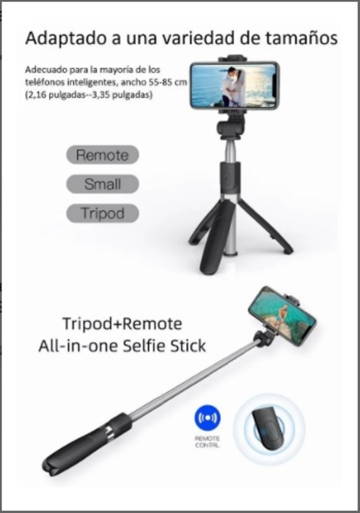 Foto 6 | Bluetooth Selfie Stick Con Trípode