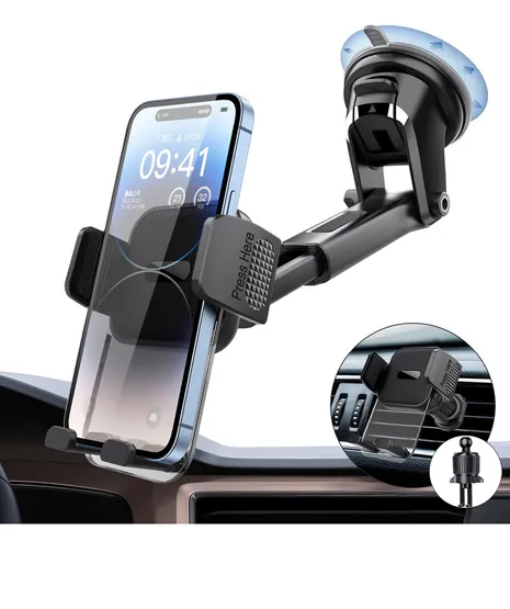 Foto 2 pulgar | Soporte Xtellar De Celular Para Auto Con Ganchos Dobles Más Estables Negro