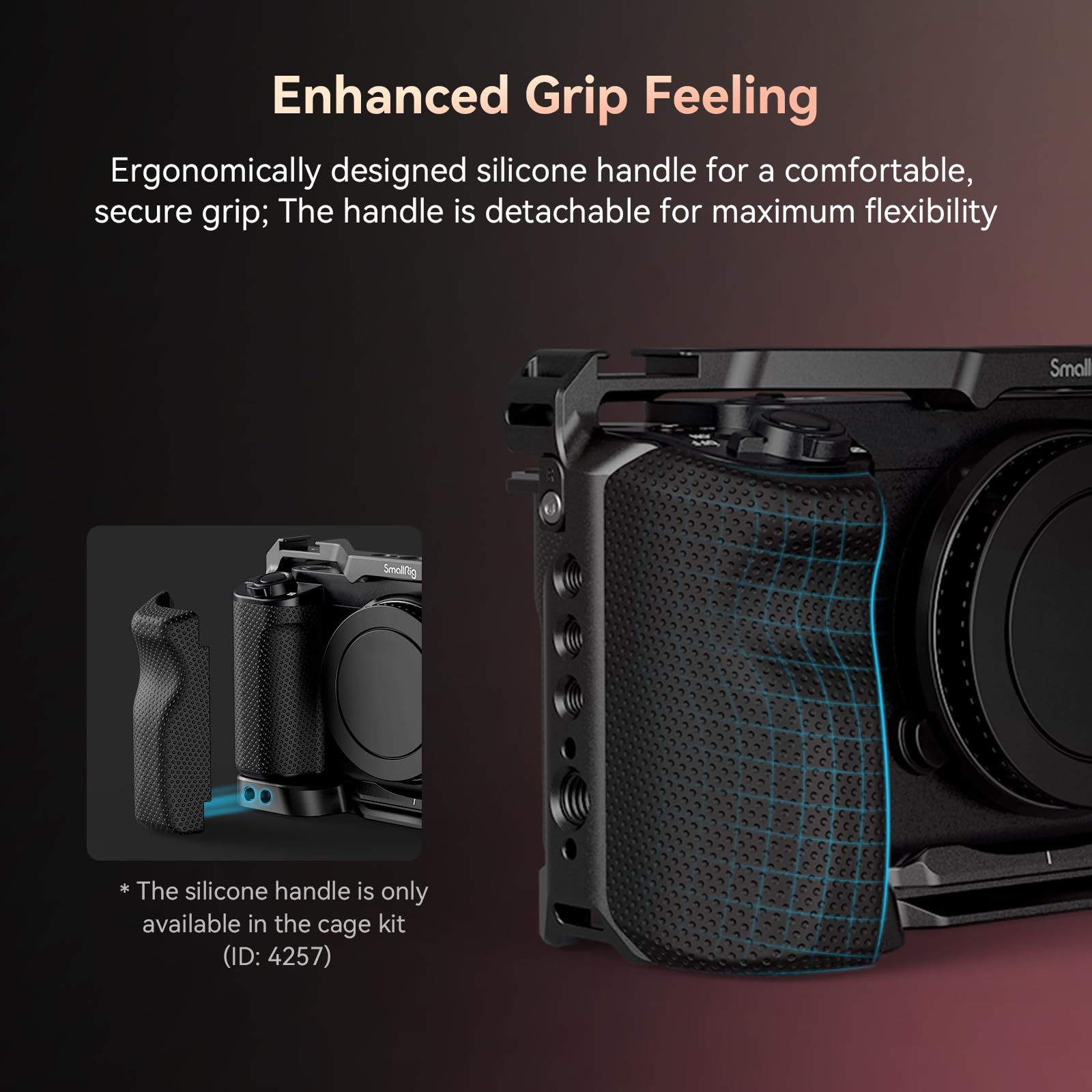 Foto 7 | Kit De Soporte De Cámara Smallrig Zv-e1 Con Empuñadura De Silicona Para Sony Zv- - Venta Internacional.