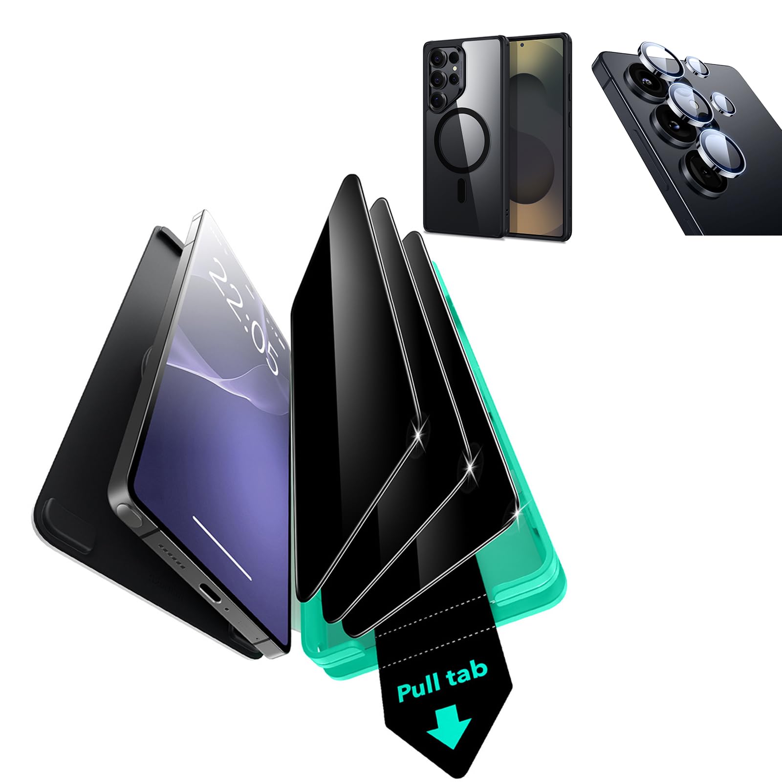 Protector De Pantalla De Privacidad, Funda Y Lente De Cámara Para Samsung S25 Ultra - Venta Internacional. $1,287
