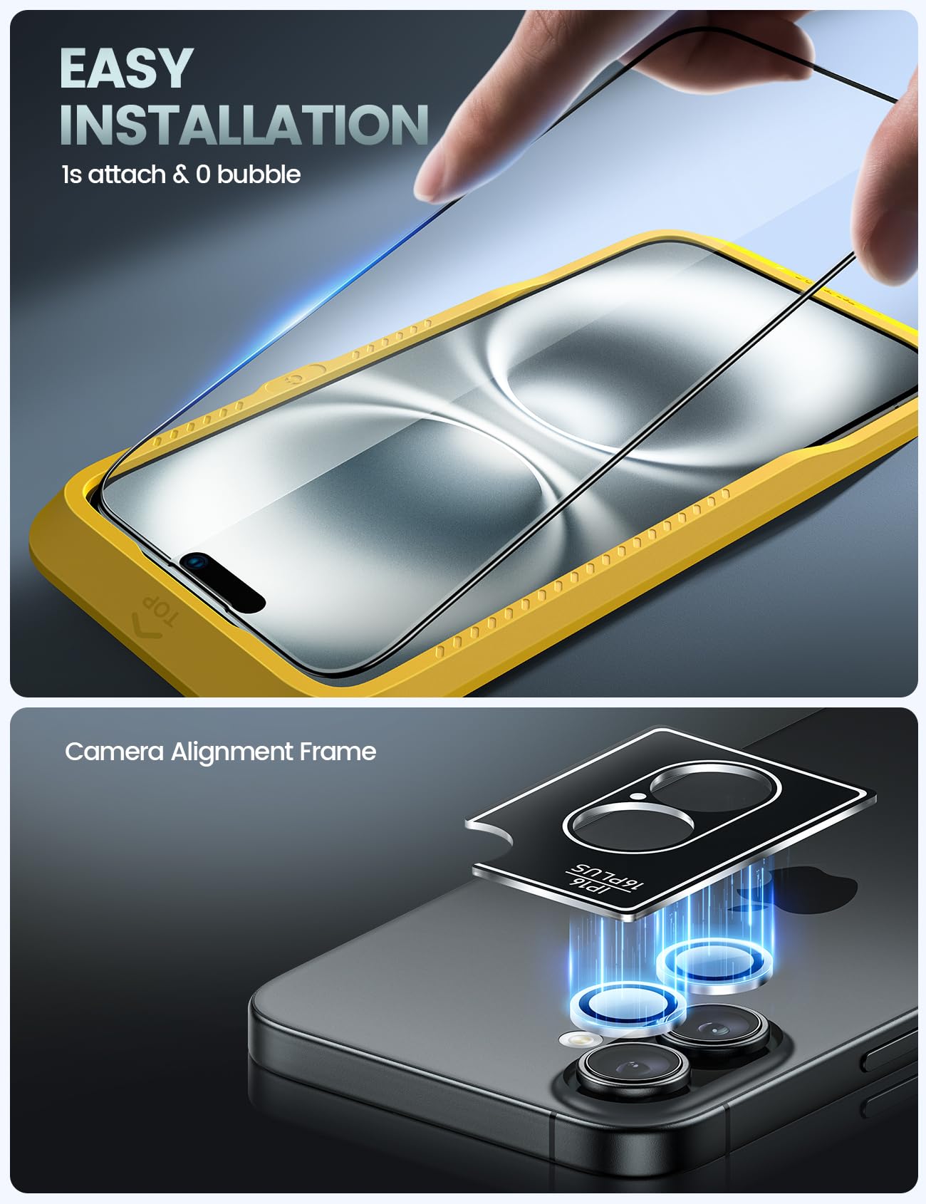 Foto 3 | Protector De Pantalla Lamicall 2+2 Para Iphone 16 Con Lente De Cámara 2 - Venta Internacional.