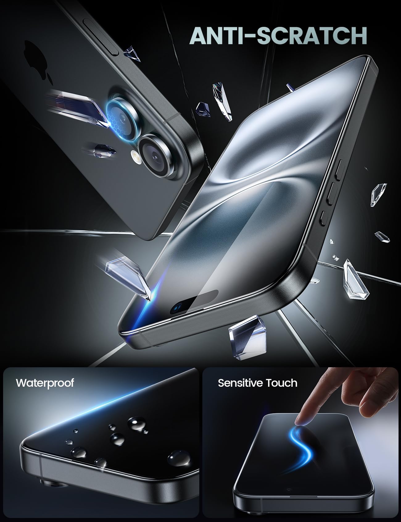 Foto 5 | Protector De Pantalla Lamicall 2+2 Para Iphone 16 Con Lente De Cámara 2 - Venta Internacional.