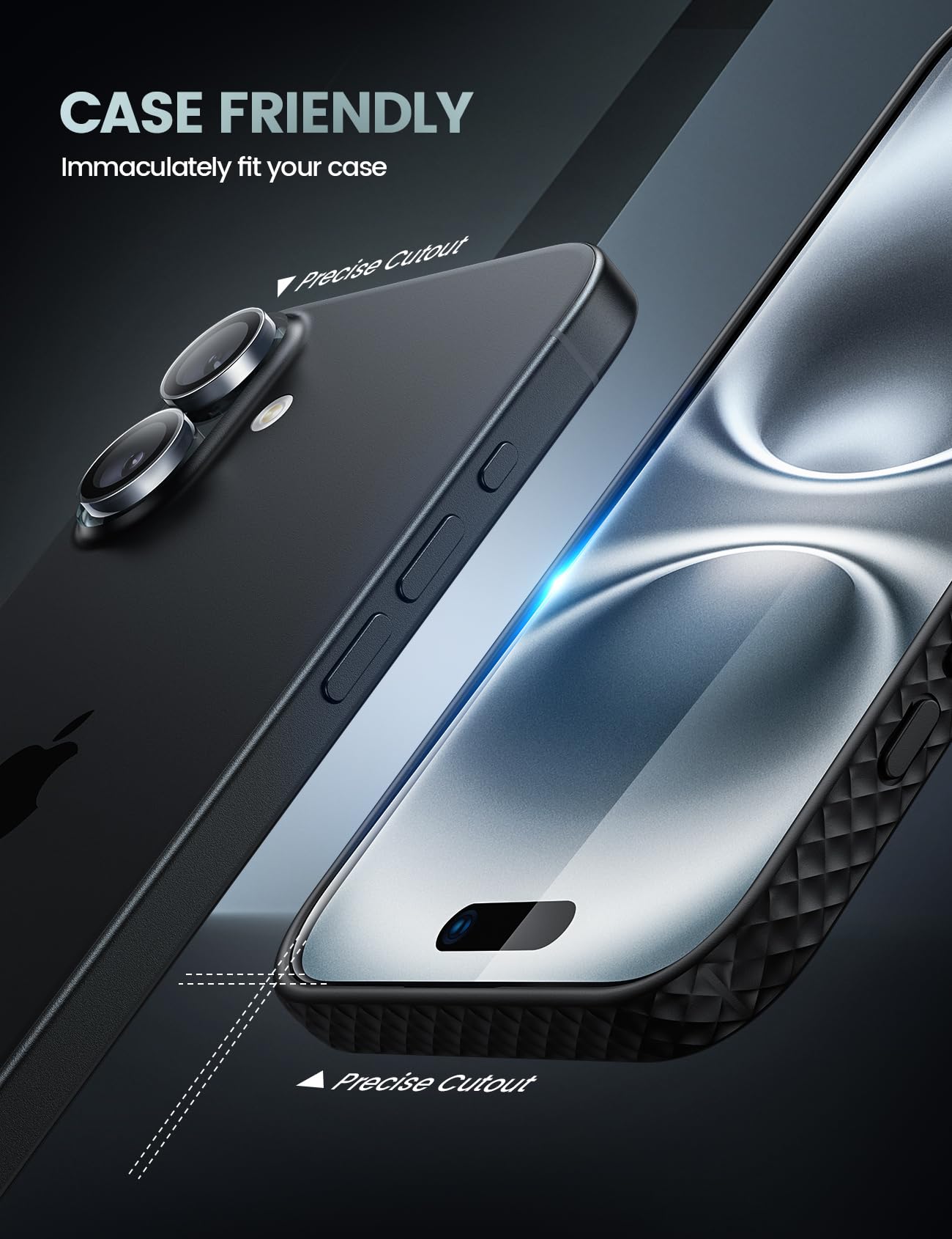 Foto 6 | Protector De Pantalla Lamicall 2+2 Para Iphone 16 Con Lente De Cámara 2 - Venta Internacional.