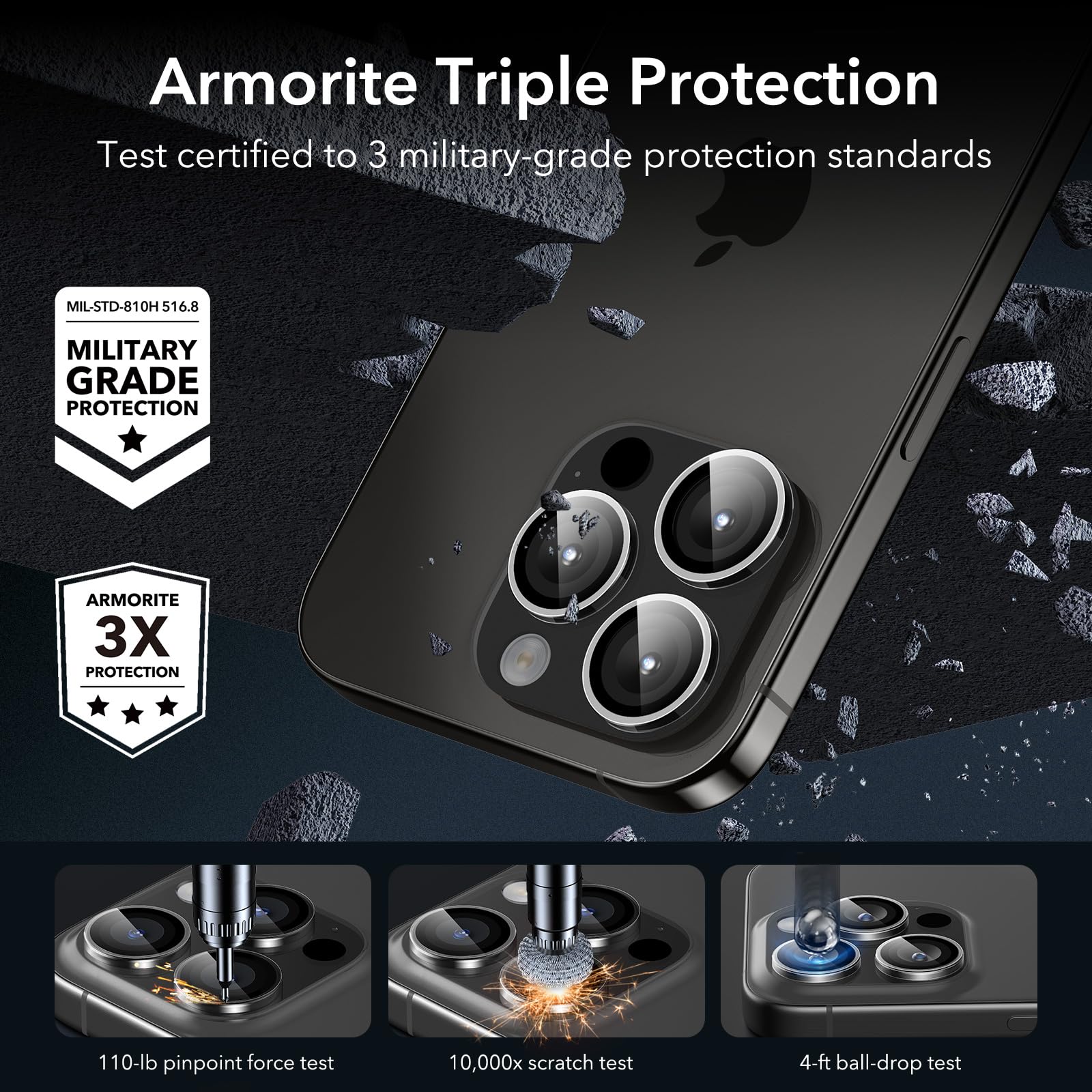 Foto 3 | Protector De Lente De Cámara Esr Para Iphone 15 Pro Max/15 Pro/14 Pro - Venta Internacional.