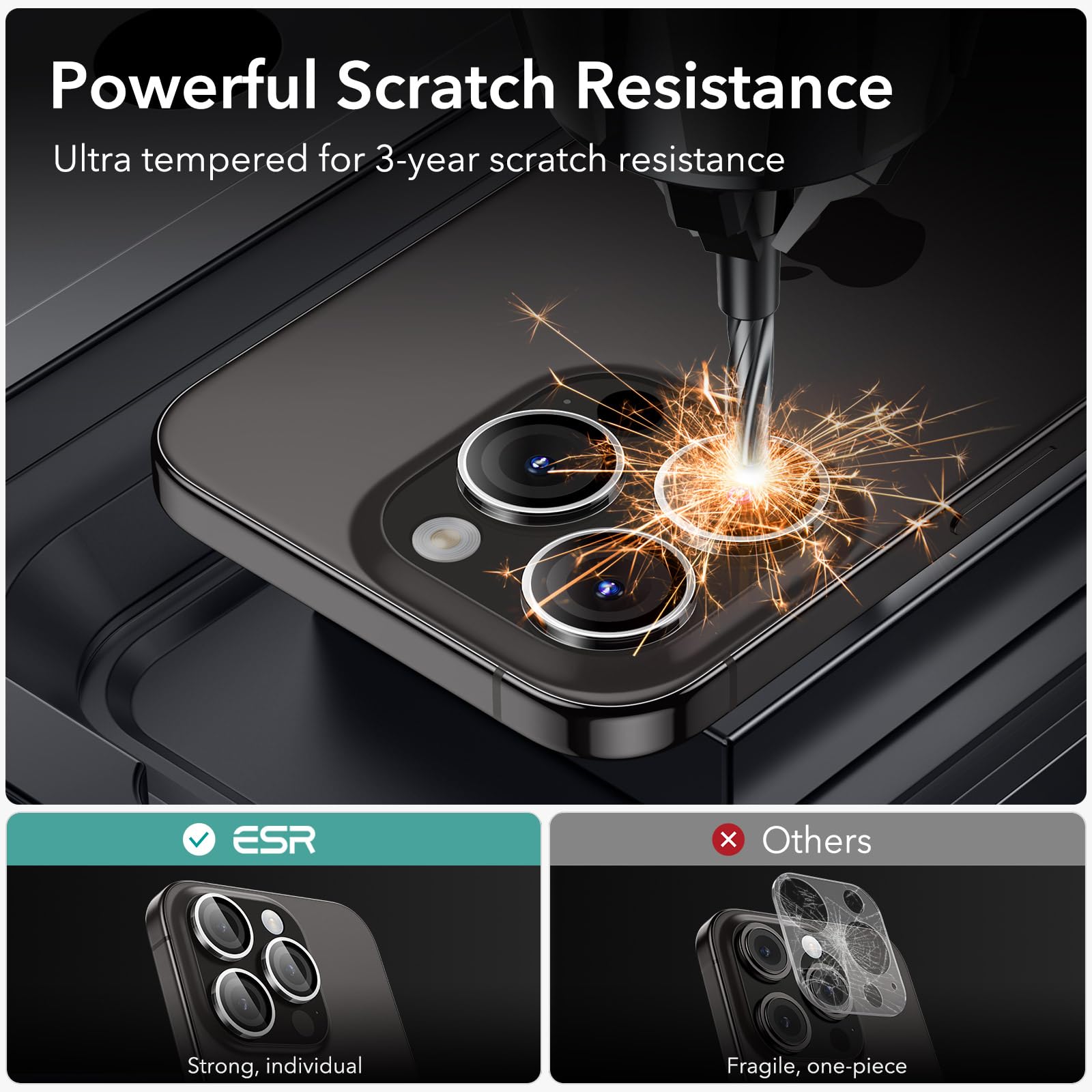 Foto 7 pulgar | Protector De Lente De Cámara Esr Para Iphone 15 Pro Max/15 Pro/14 Pro - Venta Internacional.