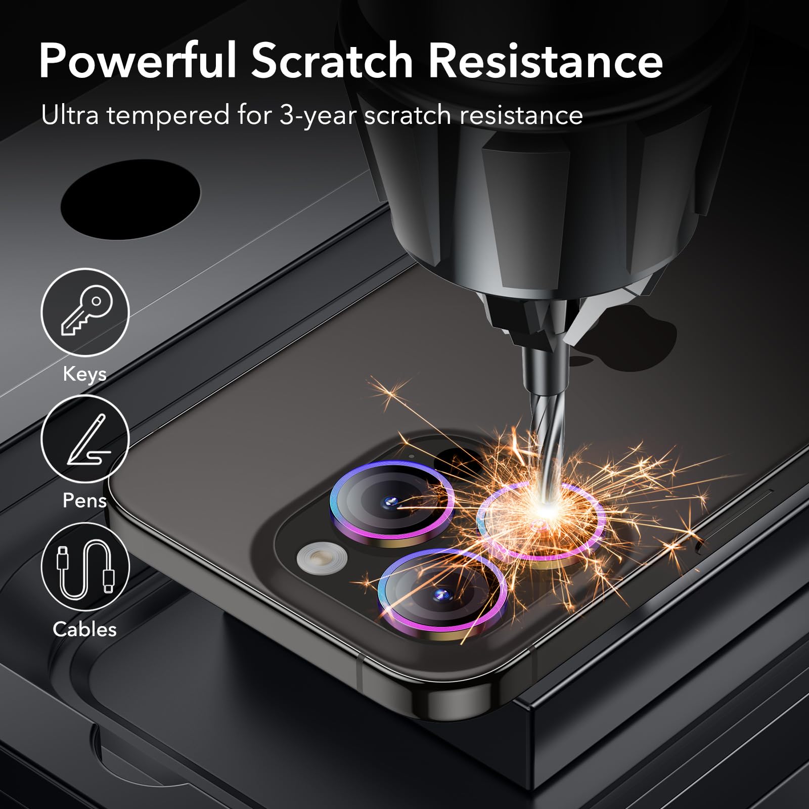 Foto 6 pulgar | Protector De Lente De Cámara Esr Para Iphone 15 Pro Max/15 Pro/14 Pro - Venta Internacional.