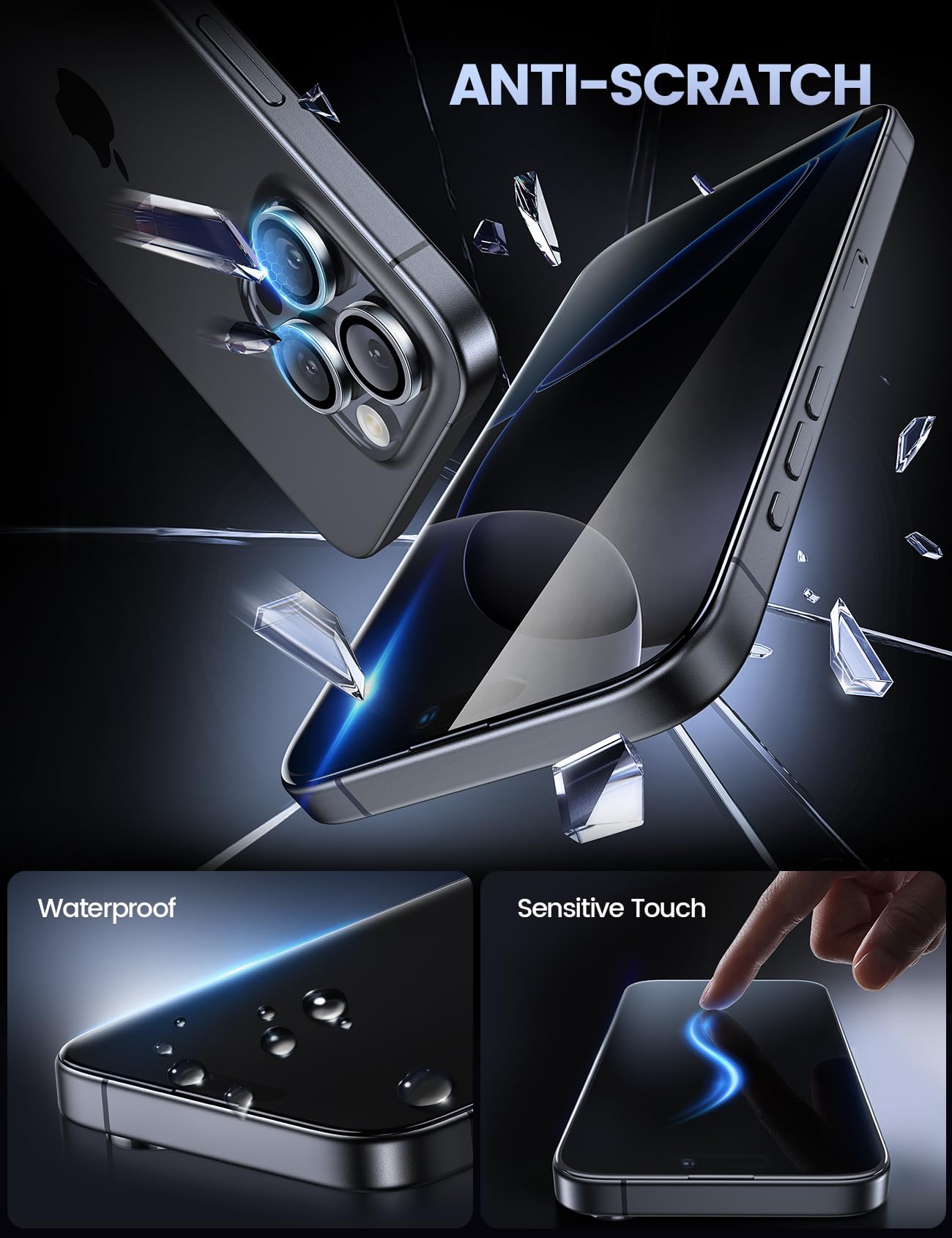 Foto 6 pulgar | Protector de Pantalla Lamicall para iPhone 16 Pro Max-Venta Internacional