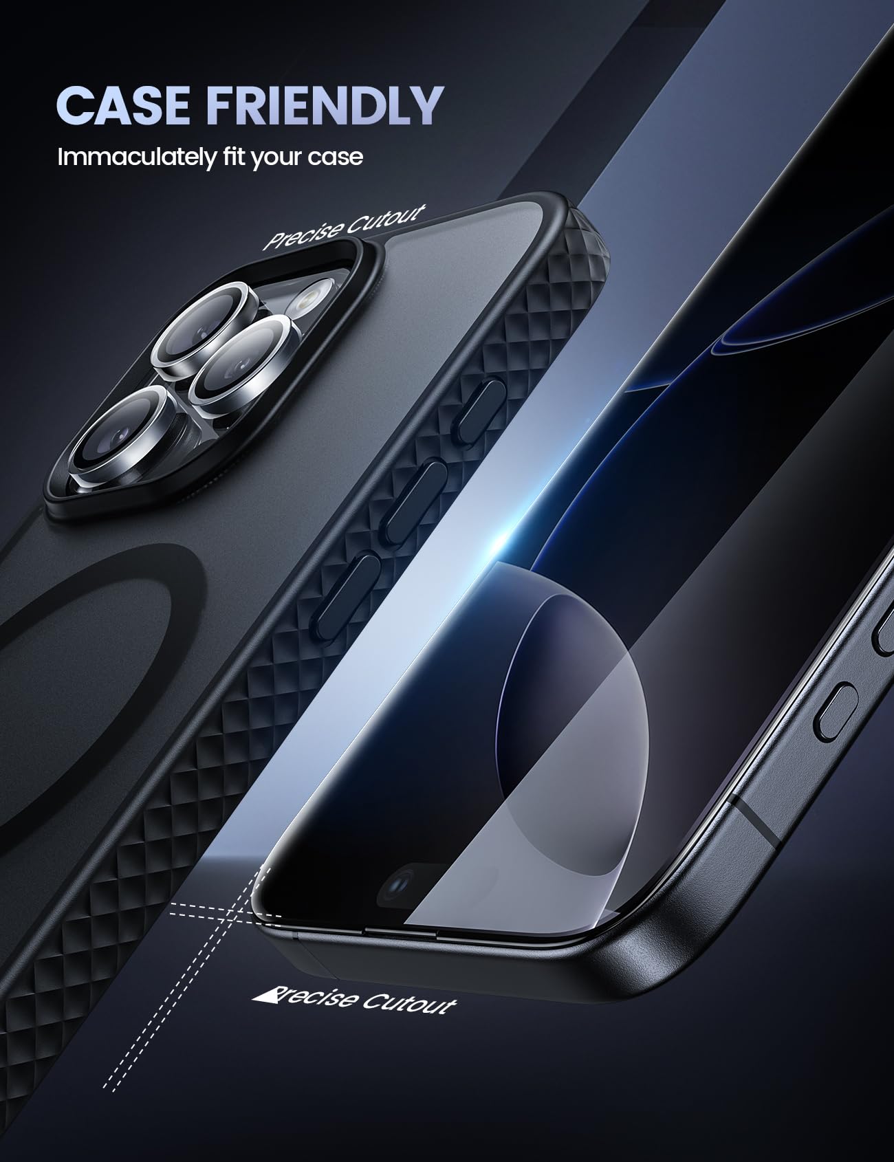 Foto 7 pulgar | Protector de Pantalla Lamicall para iPhone 16 Pro Max-Venta Internacional