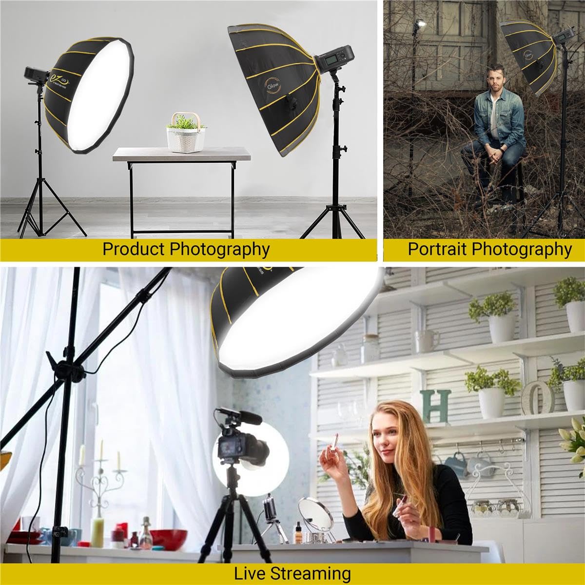 Foto 6 pulgar | Beauty Dish Glow Ez Lock 34 Blanco Con Montura Bowens Speedring - Venta Internacional.