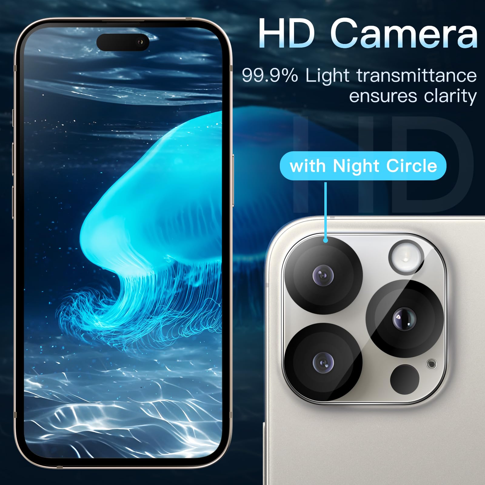 Foto 5 | Protector De Lente De Cámara Jetech Para Iphone 15 Pro 6.1/6.7 - Venta Internacional.