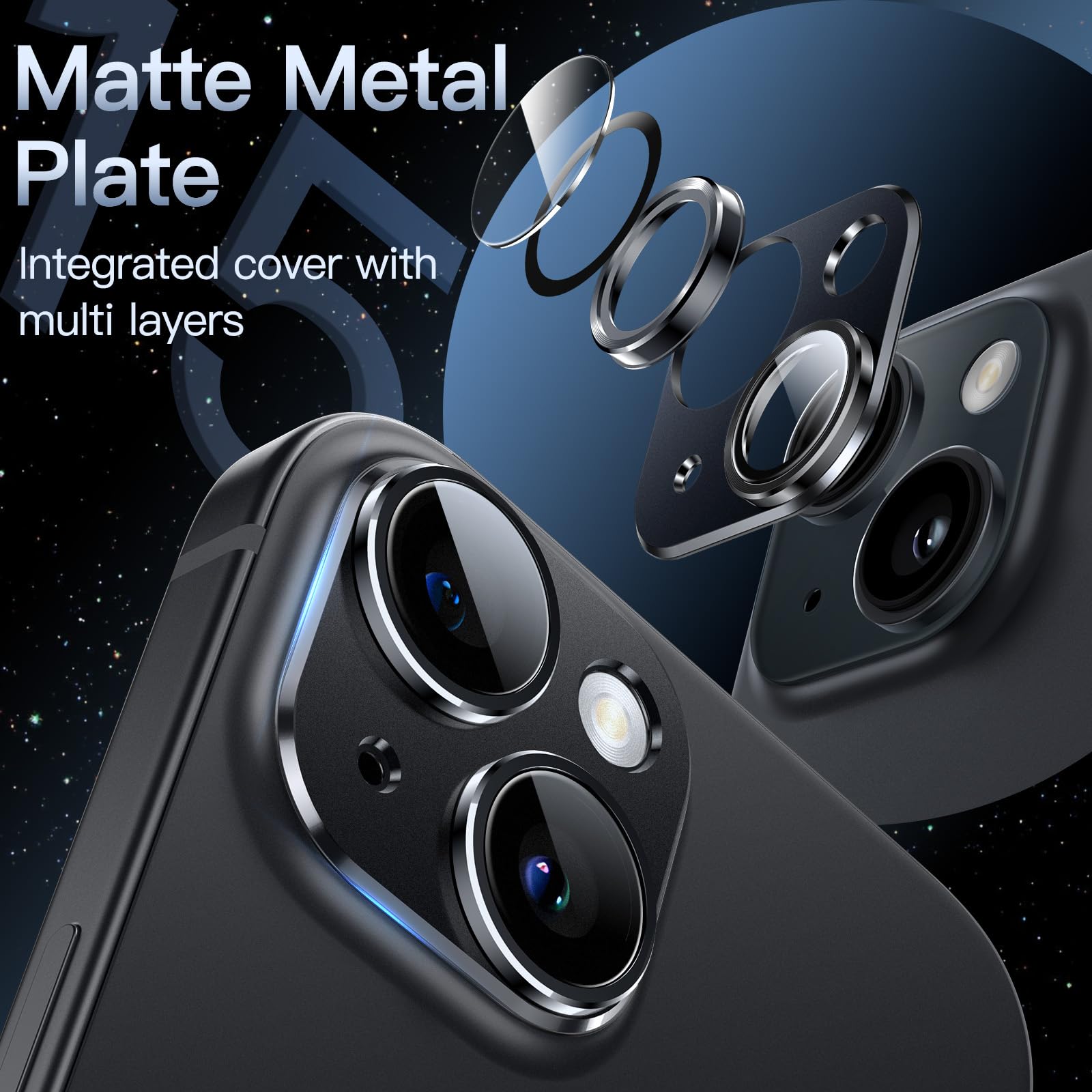 Foto 4 pulgar | Protector De Lente De Cámara Jetech Para Iphone 15, 6.1 Pulgadas/6.7 Pulgadas, Paquete De 1 - Venta Internacional.