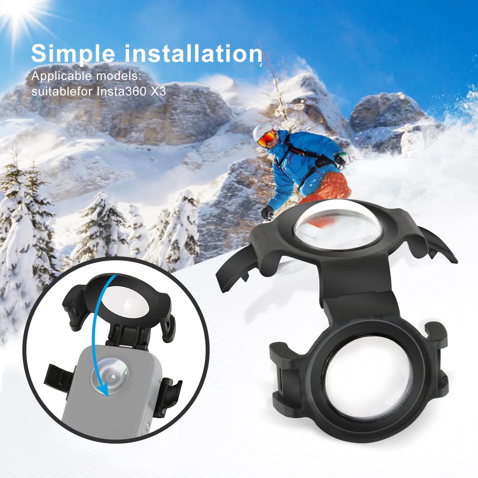Foto 6 pulgar | Protector De Lente Puluz, Actualización Para Accesorios De Cámara Insta360 X3 - Venta Internacional.